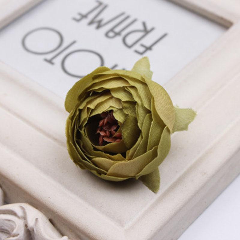 10 шт. Искусственные цветы Ретро Головка пиона Шелковый цветок Декор Сделай сам Для украшения дома Свадебные украшения CDN