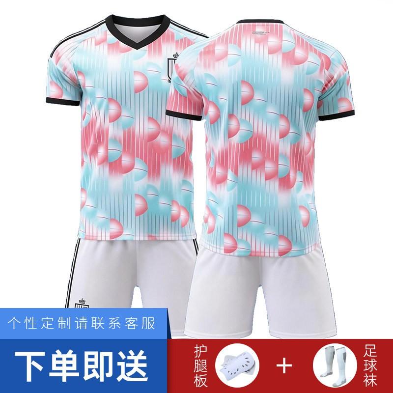 Mens Spain 2026 World Cup Football Jersey Set Kids Adult Training Team Short Sleeve Sports Top Bottom