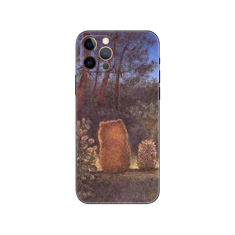 Hedgehog In the Fog Phone Case for Iphone 5 5s 2020se 6 6s 7 8 Plus X 10 XR XS 11 12 13 Mini Pro MAX Black Tpu Back Cover