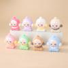 8pcs/set Sitting Girls Plush Dolls Mini Cute DIY Toys Desktop Ornaments