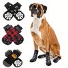 4Pcs/set Adjustable Non-Slip Dog Socks - Dual-Sided Paw Protectors for Small To Medium Breeds Machine Washable