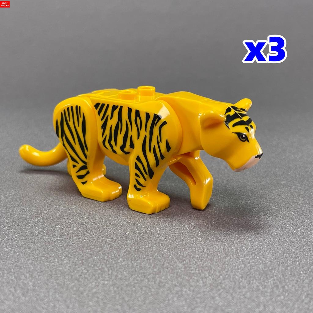 MOC Кубики Животные Маленькие Тигры Саблезубый Тигр Строительные Блоки Собранные Частицы Детские Игрушки