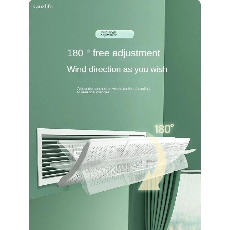 Central Air Conditioning Windshield Anti-Direct Blowing Adjustable Air Outlet Universal Air Conditioner Baffle Wind Deflector