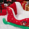 Christmas Sleigh Dog Bed Red Sleigh Fluffy Pet Bed Washable Plush Xmas Cat Couch Bed for Dogs And Cats Couch Floor Use