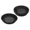 Set of 6 Black Metallic 10 Cm Tartlet Molds Ref. 6531