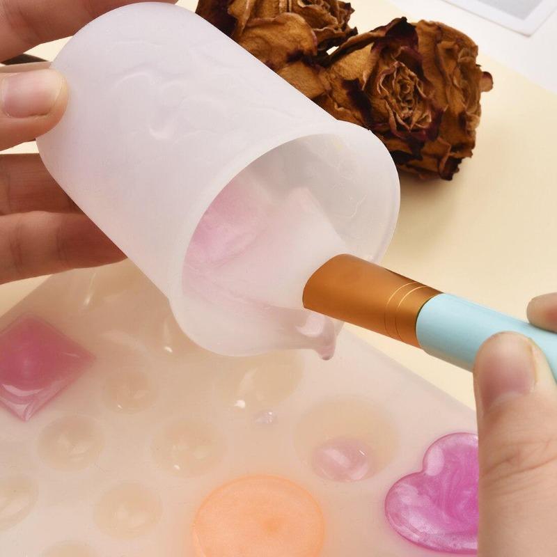 5 разноцветных силиконовых кистей для самостоятельного изготовления ювелирных изделий, инструменты для кистей, инструмент-кисть с мягкой головкой, силиконовая пленка, регулировочная палочка