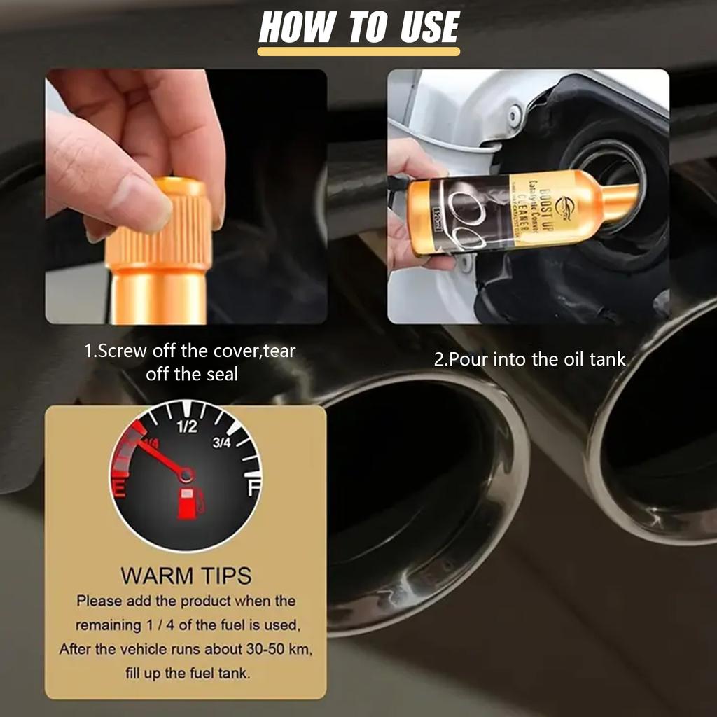 120 мл Очиститель каталитического нейтрализатора автомобиля Внутренний Без снятия Выхлопной трехкомпонентный очиститель Выхлопной газ Каталитическое удаление нагара