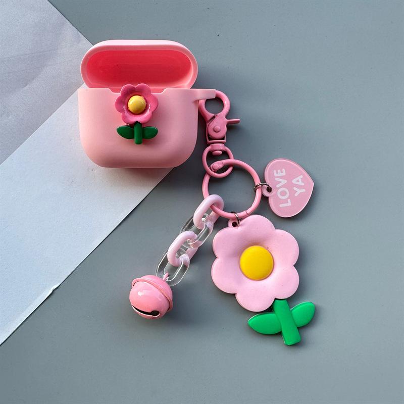 Suitable for AirPods pro1 wireless bluetooth headset case apple 1 flower cartoon 1/1 silicone soft case