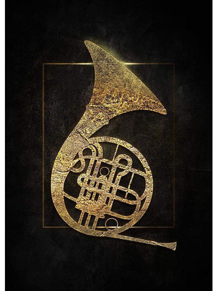 Черный фон золотые музыкальные знаки плакаты холст картина фортепиано настенная картина для спальни украшение дома безрамное