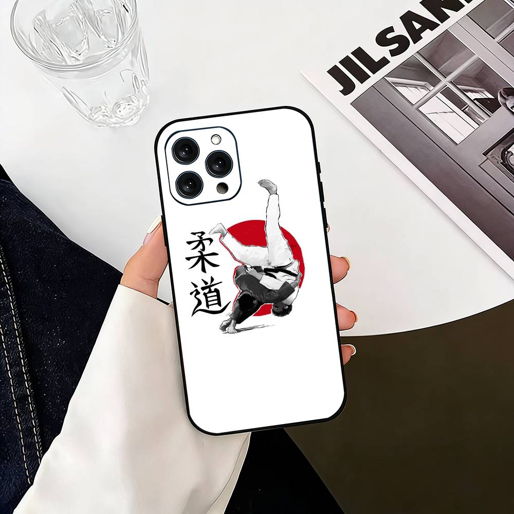 Чехол для телефона J-Jujitsu J-Judo для iPhone 17, 16, 15, 14, 13, 12, 11 Plus, Pro Max, Другие Мягкий Черный Чехол
