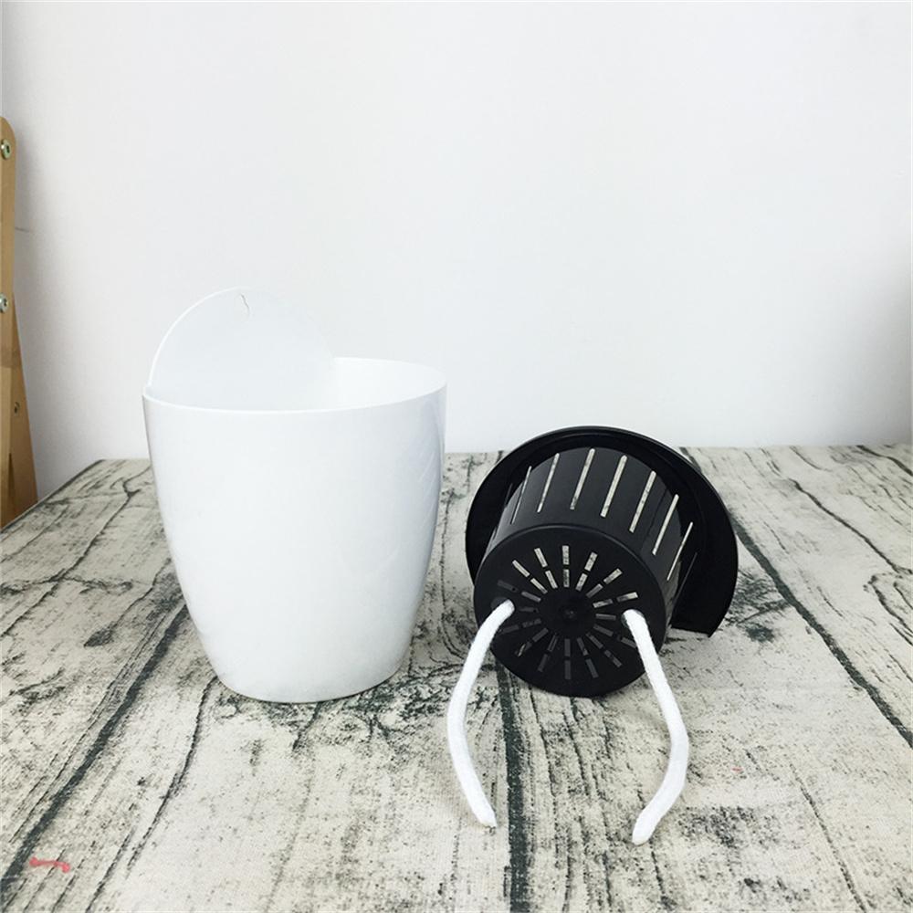 Absorption Hanging Flowerpots Plastic Oval Shape Auto Watering Flower Pot for Indoor Outdoor Balcony Fence Wall Hanging Planter