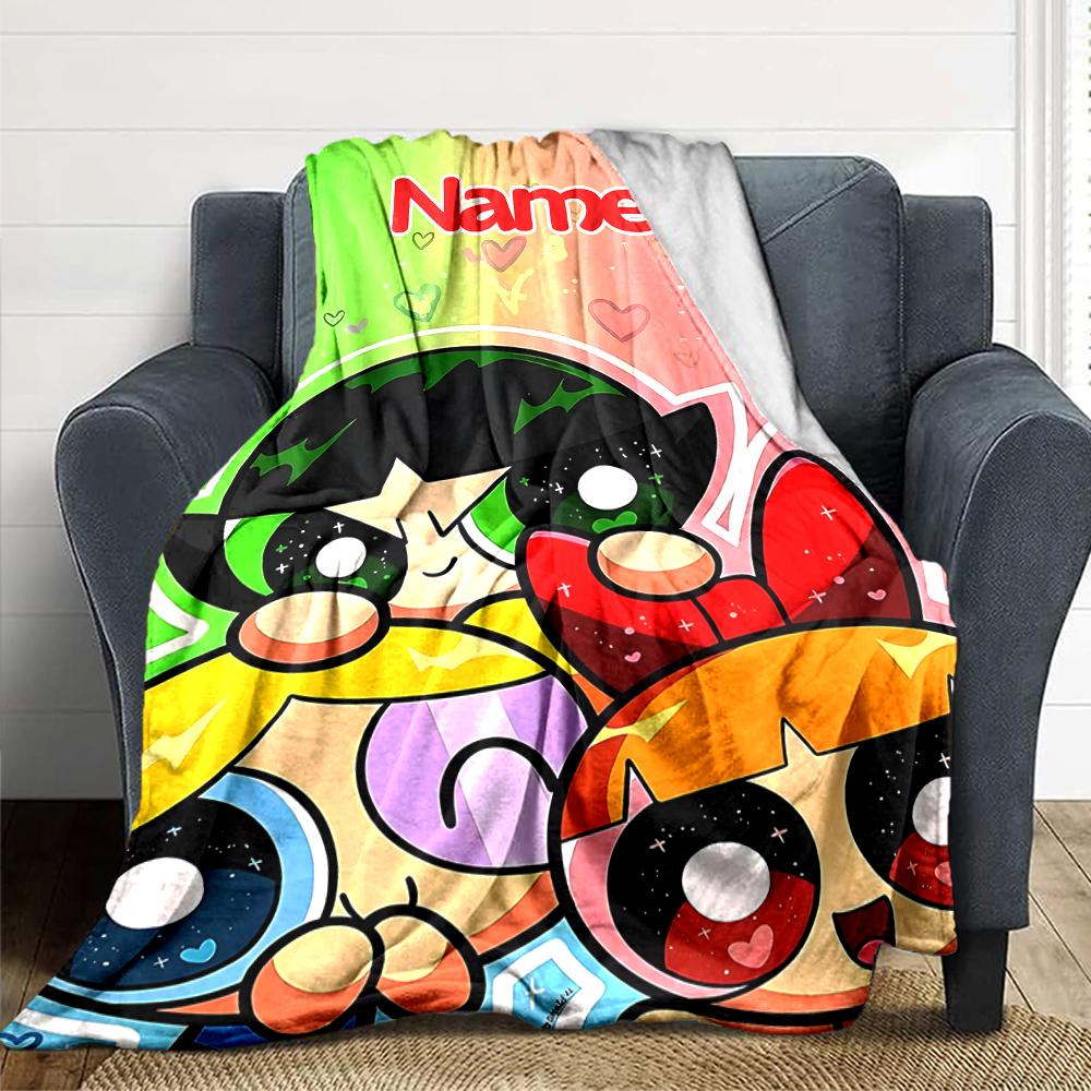 Custom Name Tom Jerry Bath Time blanket for Couch & Bed, Plush Cozy Fuzzy Blanket Super Soft & Warm Blankets for Fall and Winter. 0908159