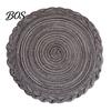 Ramie Fiber Placemat 12 Inch Round Placemats, Polyester Woven Braided Place Mats, Washable Heat Resistant Circle Dining Table Mats for Kitchen