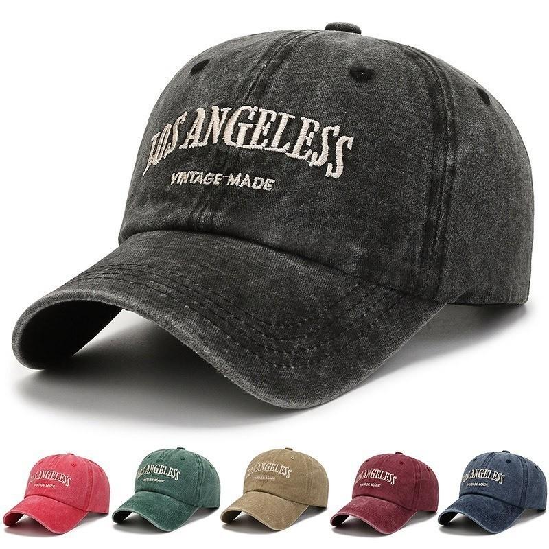 Water Washed Cotton Letter Embroidery Casual Baseball Hat For Sunshade And Daily Wear