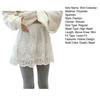 Women Shirt Extender Elastic High Waist Hollow Embroidery Lace Flower Pattern Mini Skirt Solid Color Butt Curtain Extension