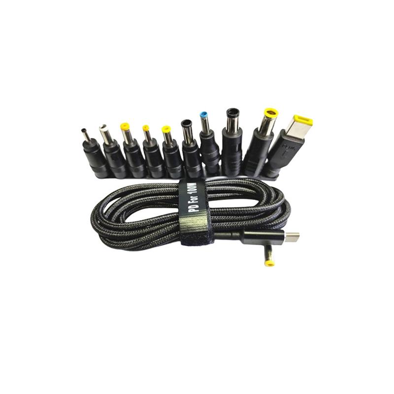 65/100 Вт Тип C DC адаптер питания разъем разъем USB Type C к универсальному быстрому зарядному кабелю шнур для ноутбука Lenovo Asus Hp Acer