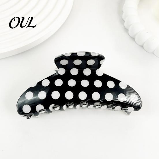 Hair Clip for Thick Large Strong Grip Clip, Dot Print Claw, Portable Accessory Updos Half-Tied Hairstyles Updo