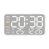 Цифровые настенные часы с голосовым управлением, TEMP, дата, неделя 2, будильник, летнее время, повтор сигнала, настольные часы, 5 уровней регулировки яркости, 12/24-часовой светодиодный режим