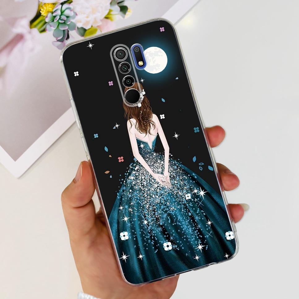 New For Xiaomi Redmi 9 Case Cute Cat Luxury Flower TPU Soft Silicone Clear Cover For Xiaomi Redmi 9 9A 9a 6.53"Bumper Phone Case