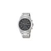 Мужские кварцевые часы Seiko с хронографом SND309P1, черный циферблат, стальной браслет, водозащита 100 м