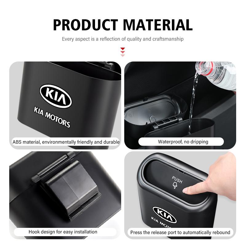 AABIU1 For KIA Car Door Trash Can Hanging Storage Bags Garbage Bin Holder Stinger Optima Cerato Soul Venga Forte Spectra Sedona