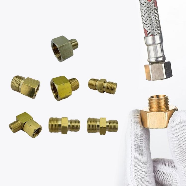 Practical Copper Gas Stove Connectors 3/8Inch 1/4Inch Left Hand Thread Adapters Convenient for Outdoor Cooking