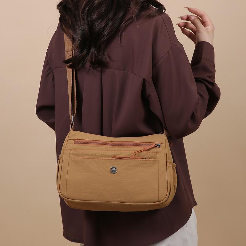 Вместительная легкая сумка кроссбоди из ткани Оксфорд, повседневная женская сумка через плечо, многослойная сумка для мамы, водонепроницаемая
