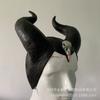 Maleficent Horned Mask Halloween Cosplay Sleeping Witch Latex Headpiece Party Costume Prop