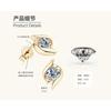 Silvere Glam Light Luxury And High-end Moissanite Stud Earrings, Niche Design, Lightning Model S925 Sterling Silver