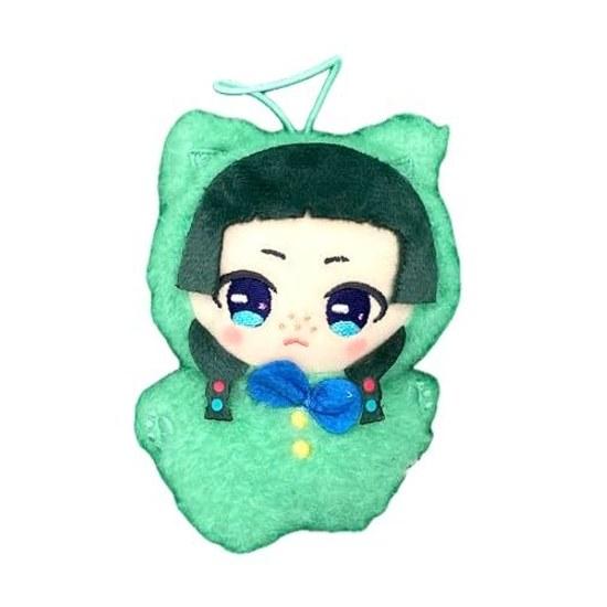 Pharmacys Monologue Kigyurumi Mascot Approximately 12 cm Plush Toy (Cat Cat/Green)