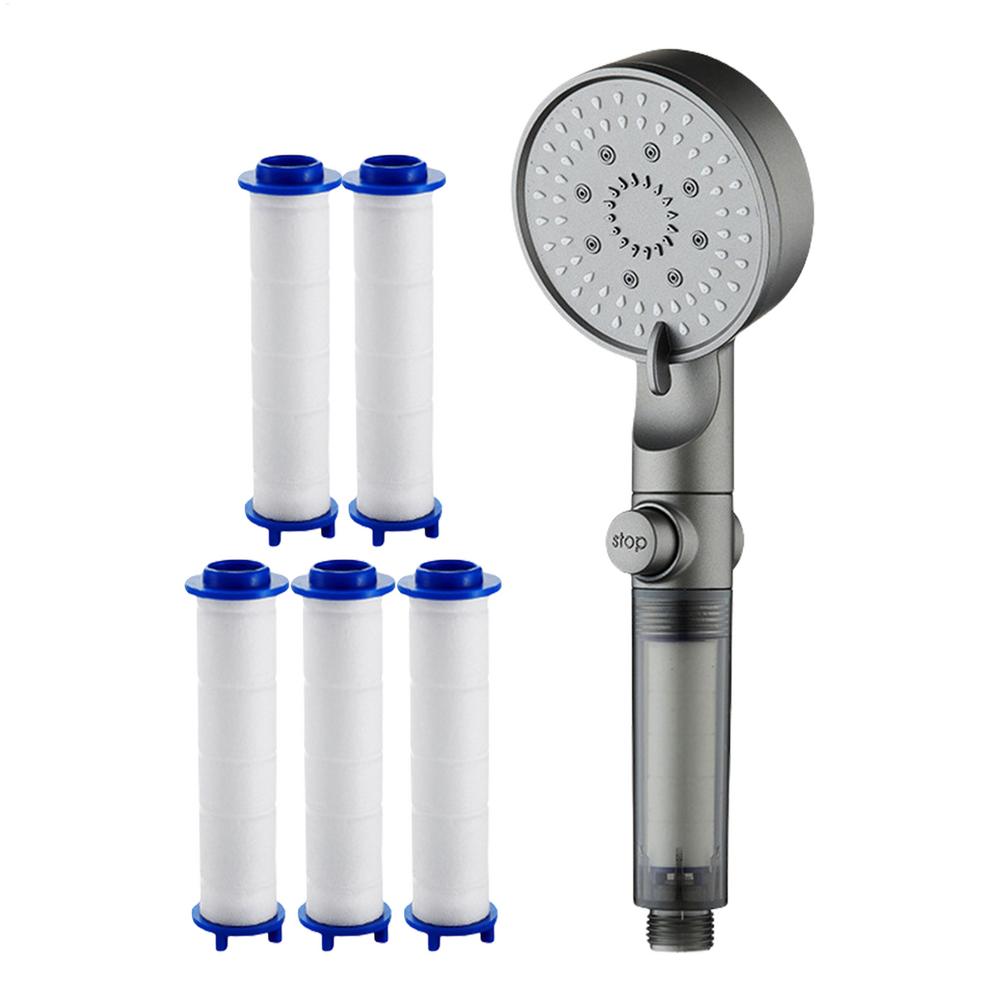 High Pressure Handheld Shower Head 5 Modes Adjustable Shower Heads Water Saving Spa Shower Head Sprayer Bathroom Accessories