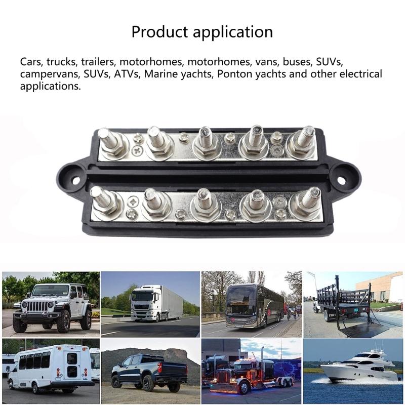 Waterproof Terminal Bus Wiring Stud Battery Junction Block Power Distribution for Car Marine Caravans Terminal Block