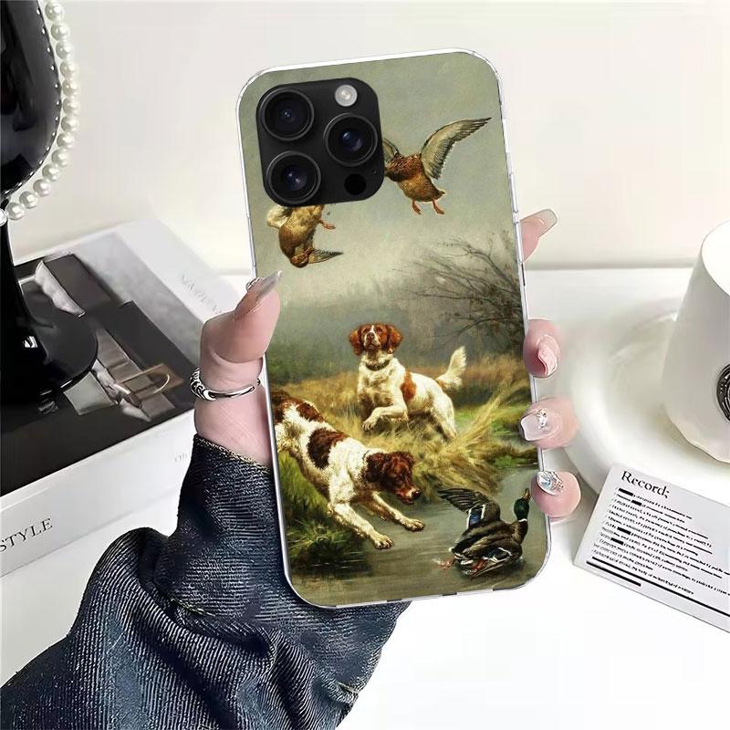 Hunter Dog Hunting Soft Phone Case For IPhone 11 17 Air 16E 16 Pro Max 15 + 14 Plus 13 Mini 12 Apple 7 SE 8 Fundas Coque 11 17 A
