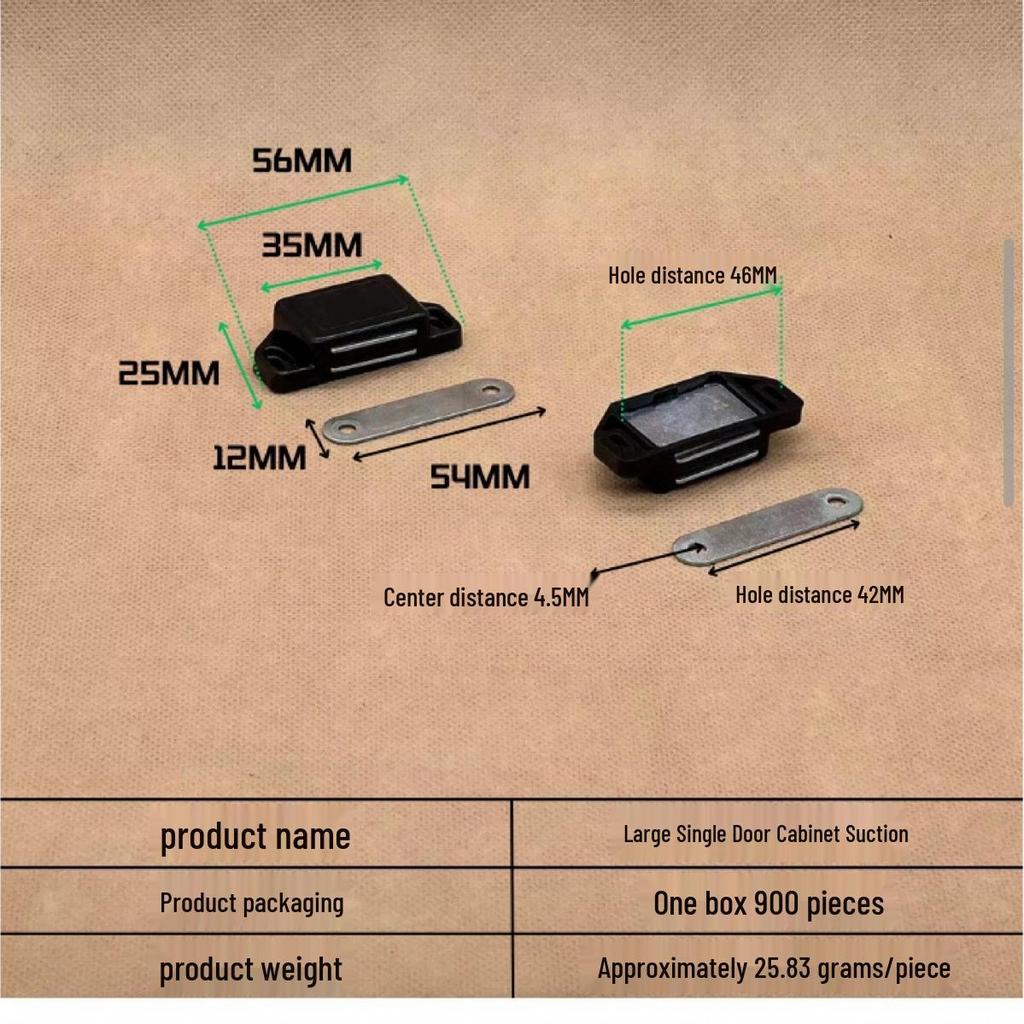 ABS Plastic Single Door Magnetic Catch Clip for Cabinet/Wardrobe