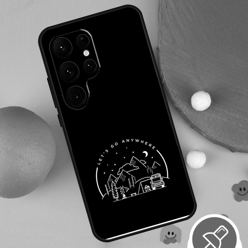 Camping Mountain Phone Case For Samsung Galaxy S25 Ultra S23 S22 S21 Ultra S9 S10 S20 Plus S24 FE Funda Cover