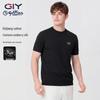 Мужская футболка Goldlion GY с круглым вырезом, коротким рукавом, из смесовой шелковой ткани