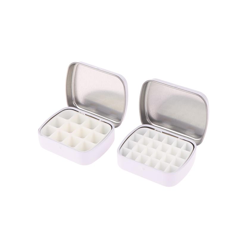 Портативная пустая жестяная коробка для акварельных красок, 12/24 сетки, мини-палитра для акварельных красок, лоток для красок для путешествий, товары для рукоделия