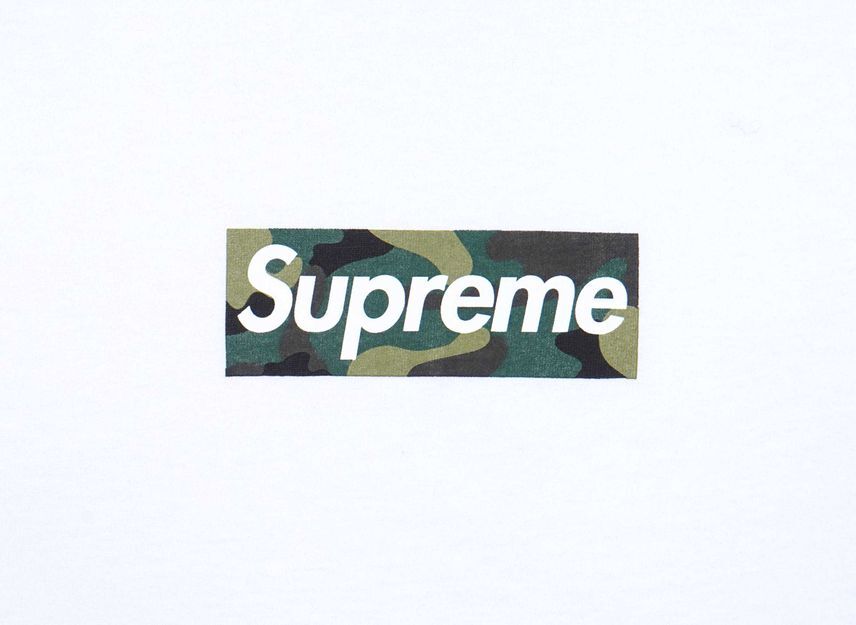 Supreme Футболка с логотипом-коробкой Белая (23НВ)