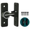 90 Degree Rotating Door Buckle, Fluorescent, Rotating Door Hasp Lock, Room Lock, Add-on Lock, Easy Installation (Black, 90 Degree)