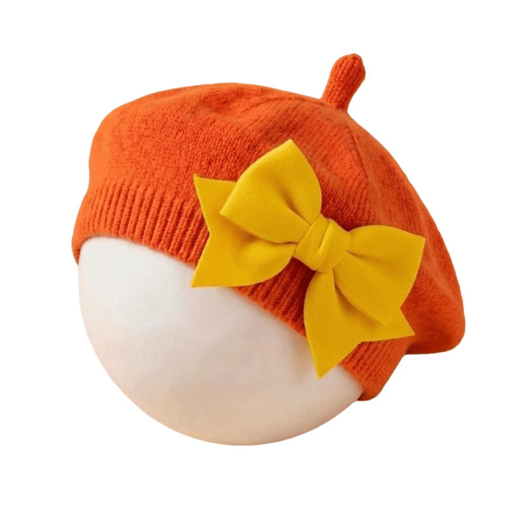 Soft Kids Beanie Cap Knitted Warm Hat New Baby Big Bow Beret Daily