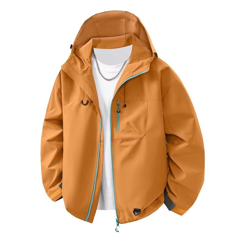 Мужская и женская повседневная куртка для активного отдыха, для пеших прогулок, ветрозащитная, водонепроницаемая, с капюшоном, тонкое пальто