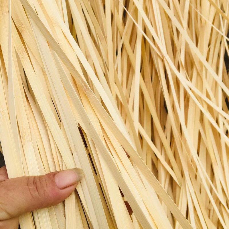 Handmade Yellow Bamboo Strips: Thin Bamboo Slices & Threads for DIY, Wedding Decorations, and Kindergarten Crafts