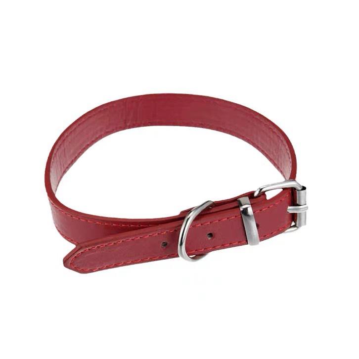 Red Feminine Choker Necklace: Leash-Style Collar and Clavicle Chain