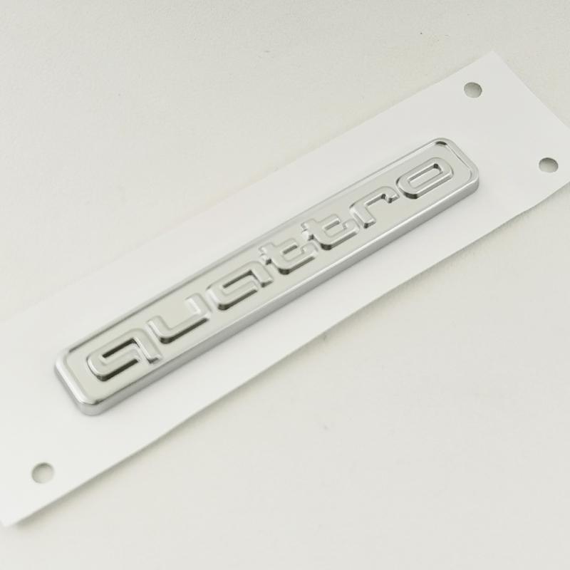 For Audi RS3 3D ABS Black Logo Quattro Emblem Decal Car Badge For Audi A3 A5 A4 A6 A7 A8 A1 A2 S3 S4 TT Q3 Q7 Q5 Quattro Sticker Accessories