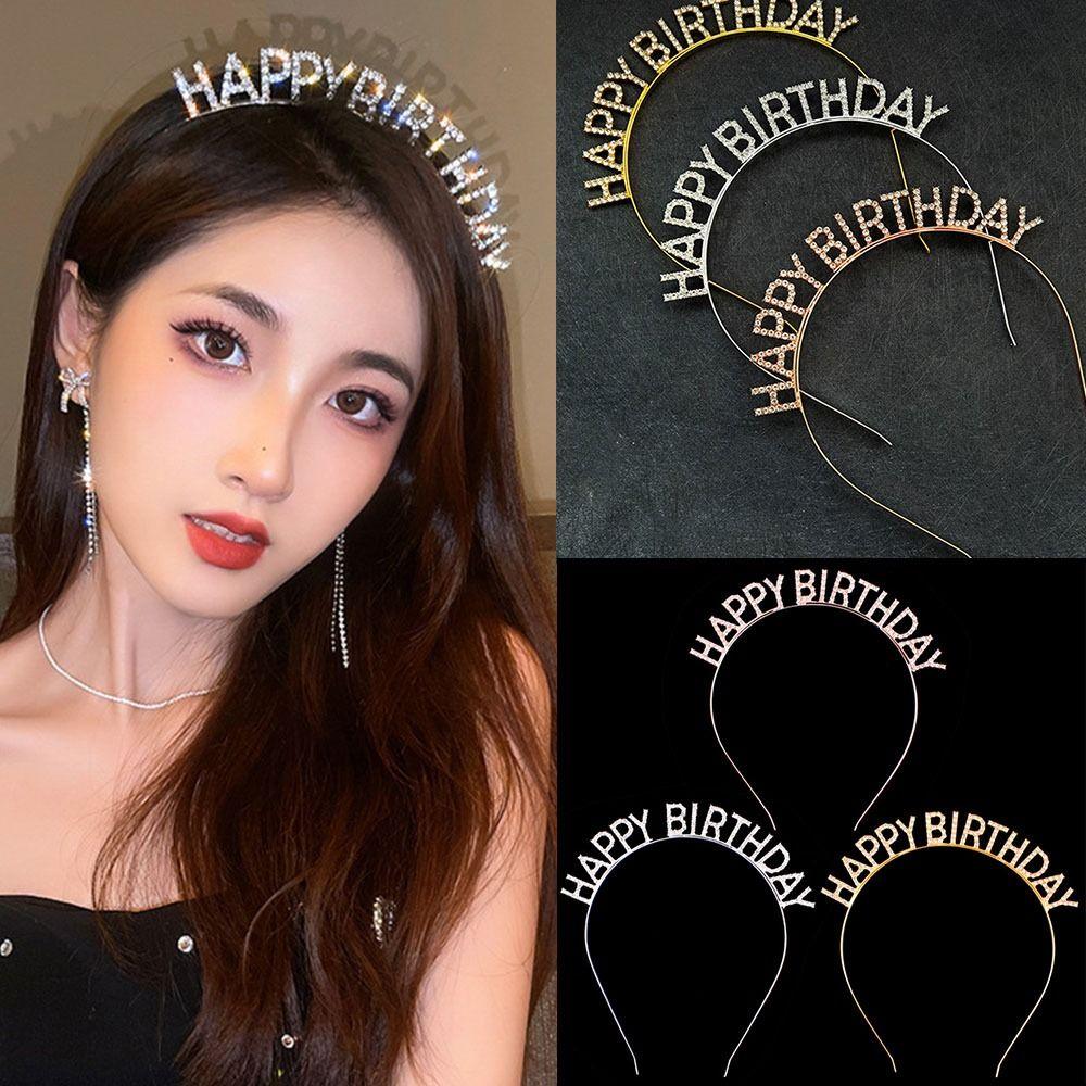 Детские шляпы на день рождения С днем рождения Металлические заколки для волос Заколки для волос с буквами Украшения для волос