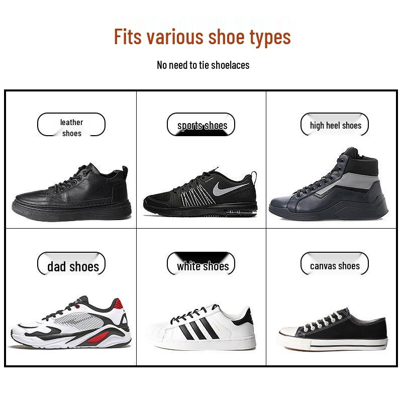 Эластичные шнурки без завязывания с металлической пряжкой - Легкие ленивые шнурки AUS