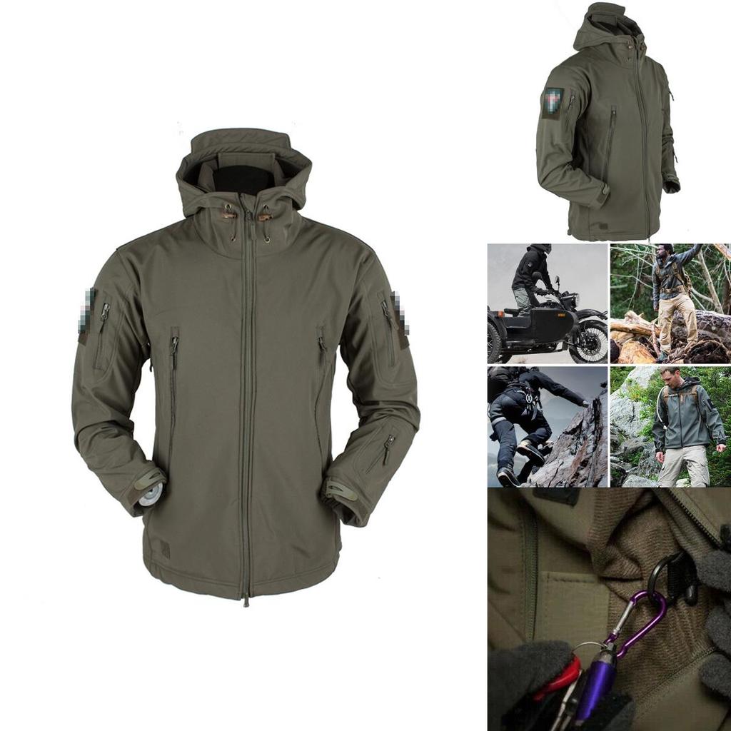 Универсальная мужская зимняя куртка с ветрозащитным капюшоном и многофункциональными карманами для активного отдыха