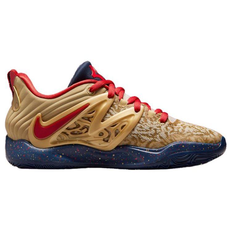 Nike Мужские олимпийские кроссовки KD 15 EP Gold Metallic-Gold University-Red DM1054-700