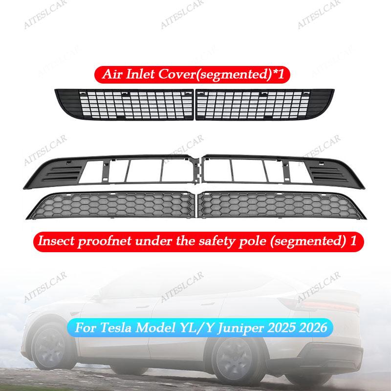 For Tesla Model YL/Y/Launch Juniper 2025 2026 Front Grill Guard Grille Inserts Mesh Anti Insect Net Cover Bumper Grid Filter