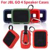 Speaker Silicone Protective Case Anti Scratch Carrying Case with Carabiner Shockproof for JBL GO 4 Portable BT Speaker
